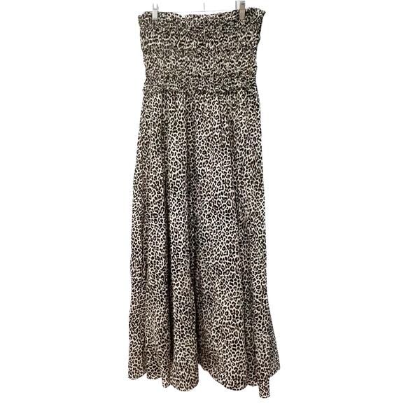 J. Crew Women's Smocked Maxi Dress In Leopard Print For Natural Size Large NWT - Picture 12 of 12